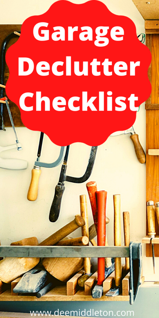GARAGE DECLUTTER CHECKLIST