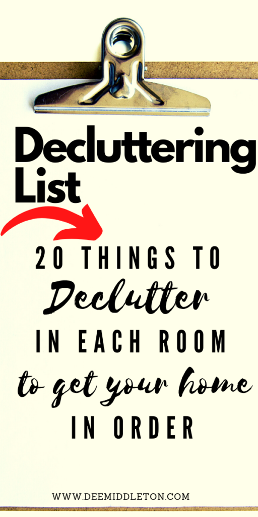 decluttering list