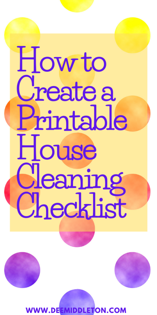 Printable House Cleaning Checklist