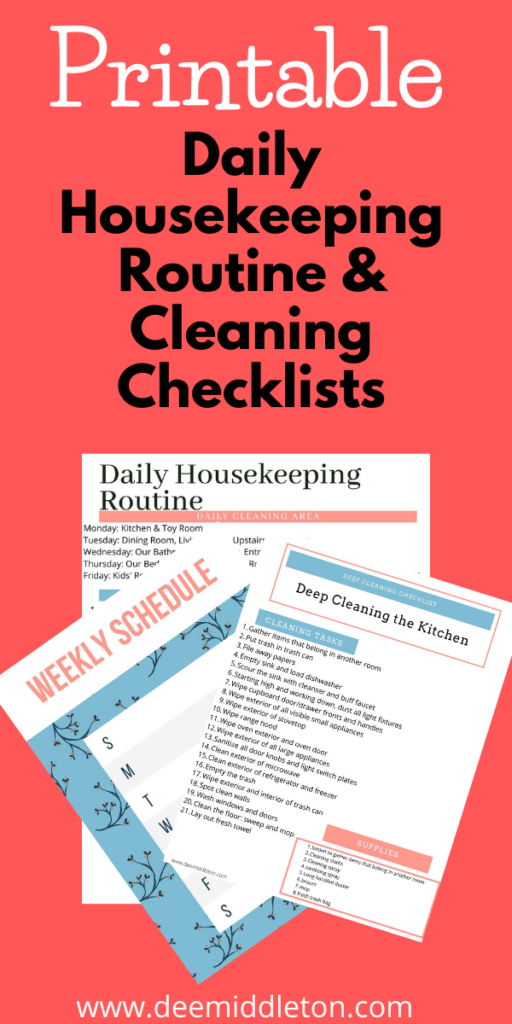 Deep Cleaning Your House Checklist2021 edition March 12th YEAR LONG
