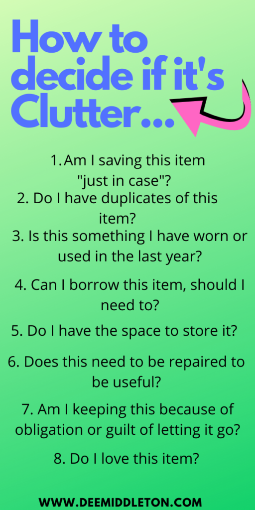 checklist for decluttering your house