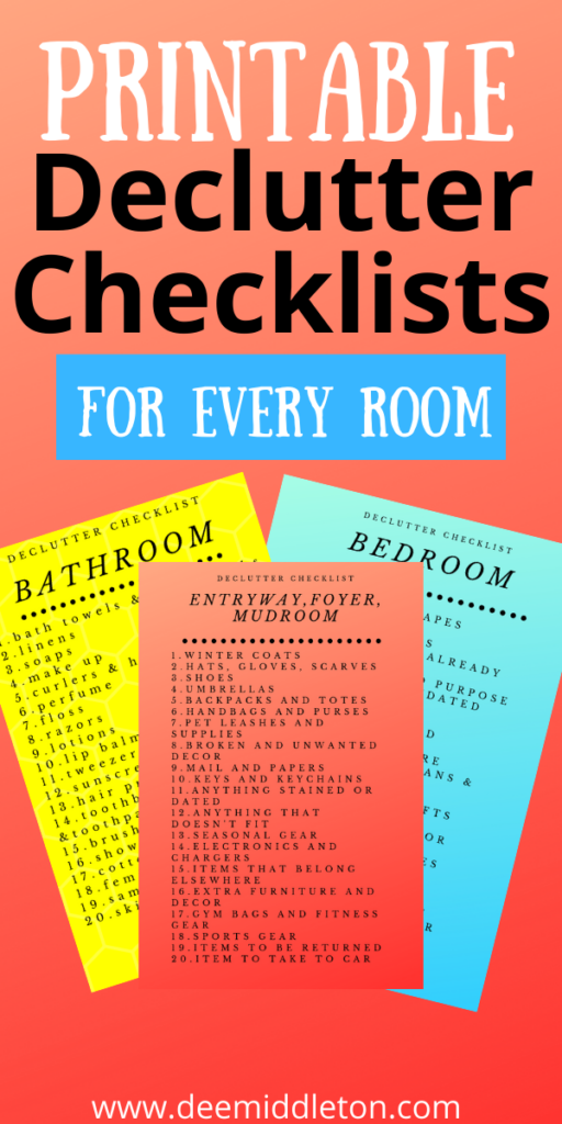 checklist for decluttering your house
