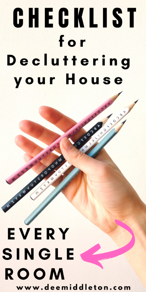 Checklist for Decluttering your House