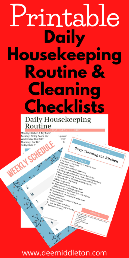Deep Cleaning House Checklist