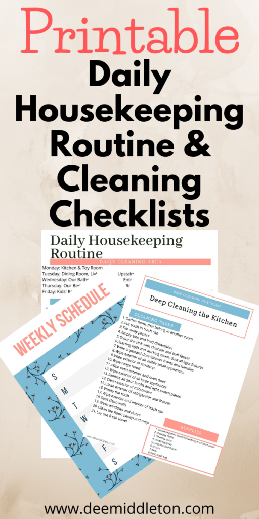 Daily House Cleaning Checklist