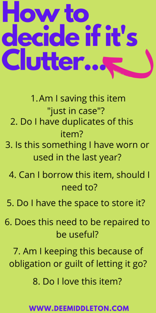 Declutter Bathroom clutter