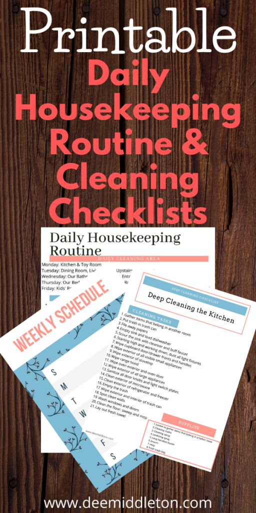 Cleaning Schedule for Working Moms