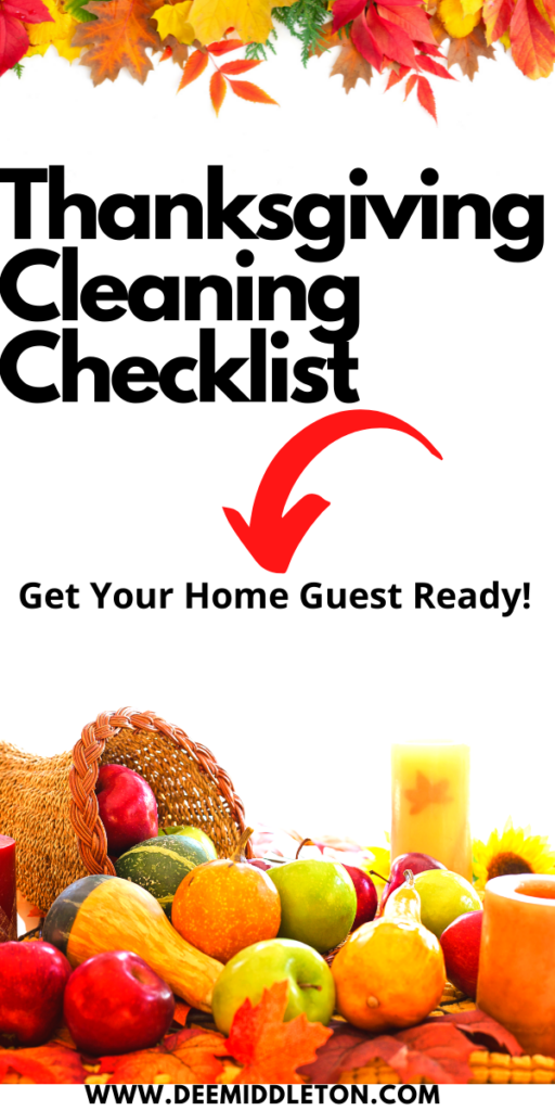 Thanksgiving Cleaning Checklist