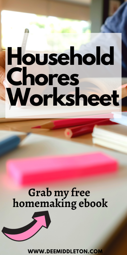 Household Chores Worksheet
