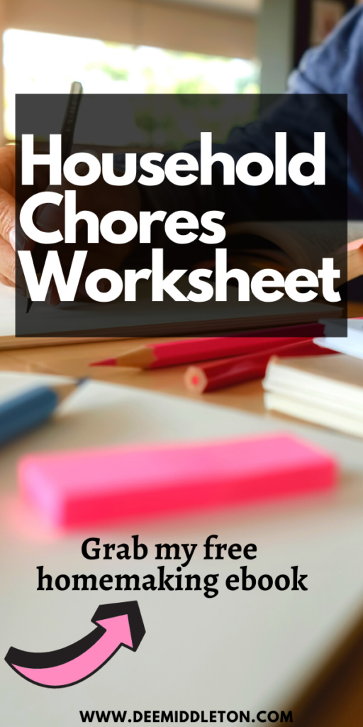 Household Chores Worksheet