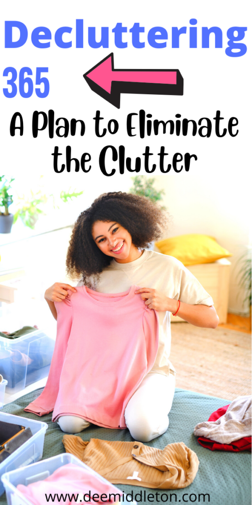 Decluttering 365 Plan - declutter help, easy house cleaning, declutter checklist, declutter list, getting organized at home, start decluttering, decluttering inspiration, clutter control, declutter challenge