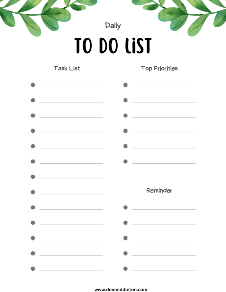 Daily To Do List Planner