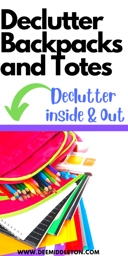 Declutter Backpacks and Totes