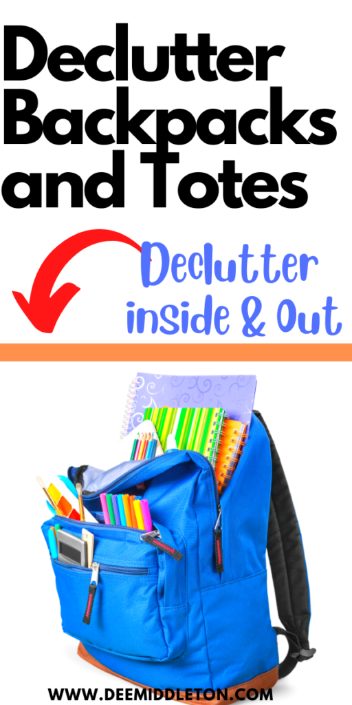 Declutter Backpacks and Totes
