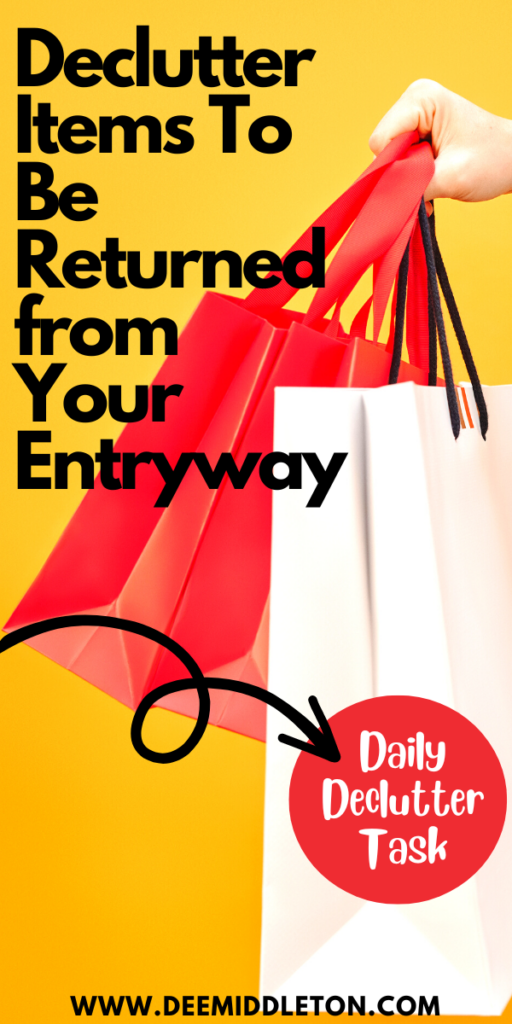 Declutter Items To Be Returned from Your Entryway