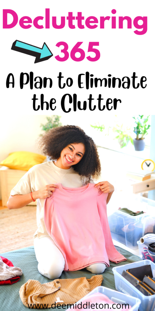 Decluttering 365 Plan - declutter help, easy house cleaning, declutter checklist, declutter list, getting organized at home, start decluttering, decluttering inspiration, clutter control, declutter challenge