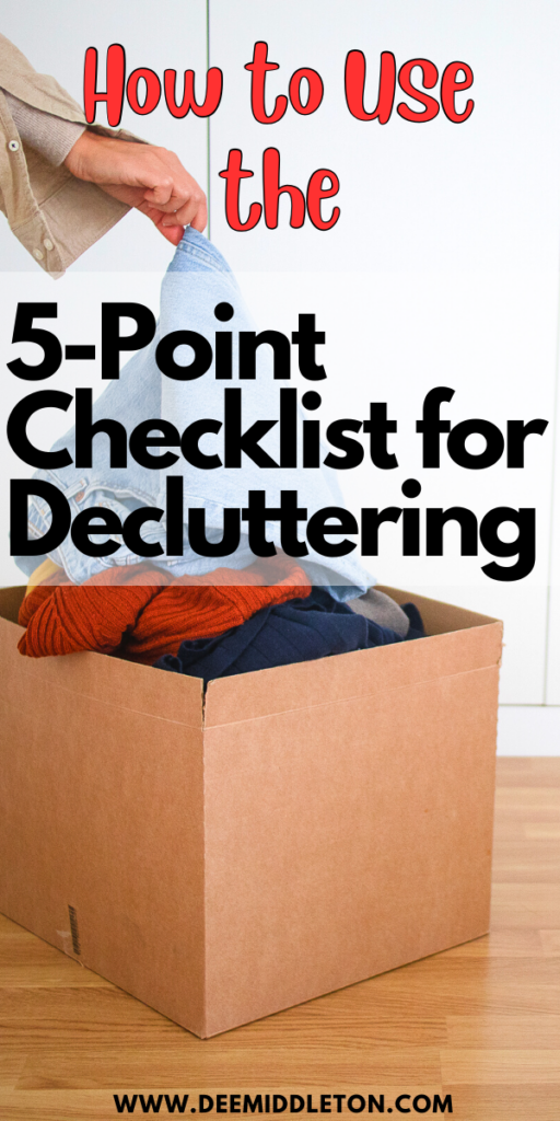 5-Point Checklist for Decluttering