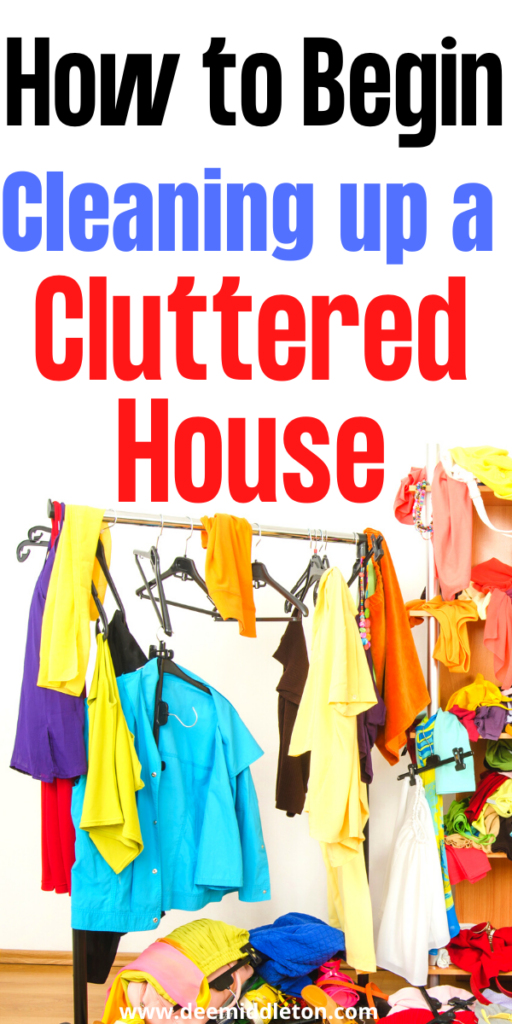 cleaning up a cluttered house