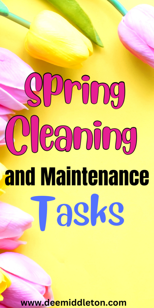 Spring Cleaning and Maintenance Tasks - Spring Deep CleaningHouse Cleaning List PrintableWhole House Cleaning ScheduleCleaning ChecklistsHouse Keeping Checklist