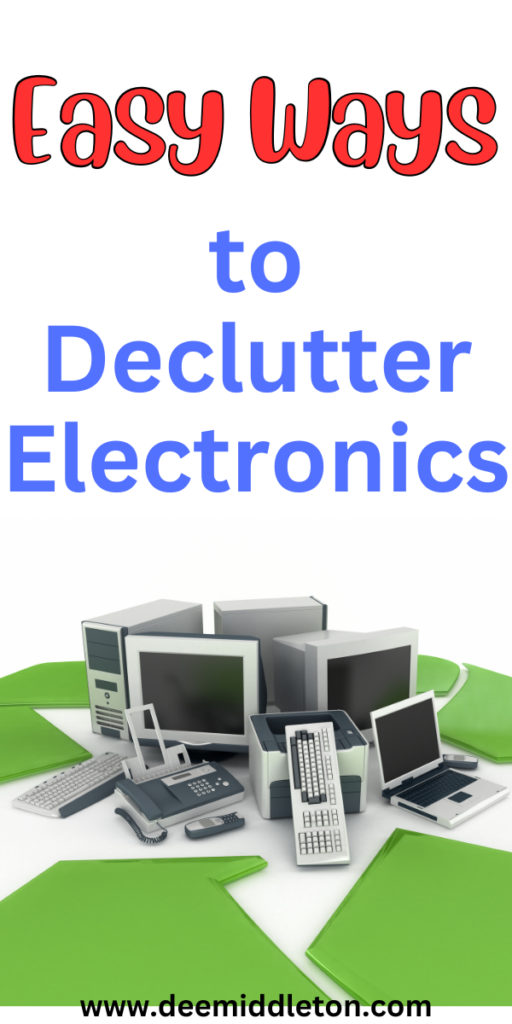 Easy Ways to Declutter Electronics - Old ElectronicsWaste Management CompanyOld Cell PhonesOld TechnologyGetting Rid Of ClutterElectronic OrganizationOrganized MomOrganize DeclutterOld Computers