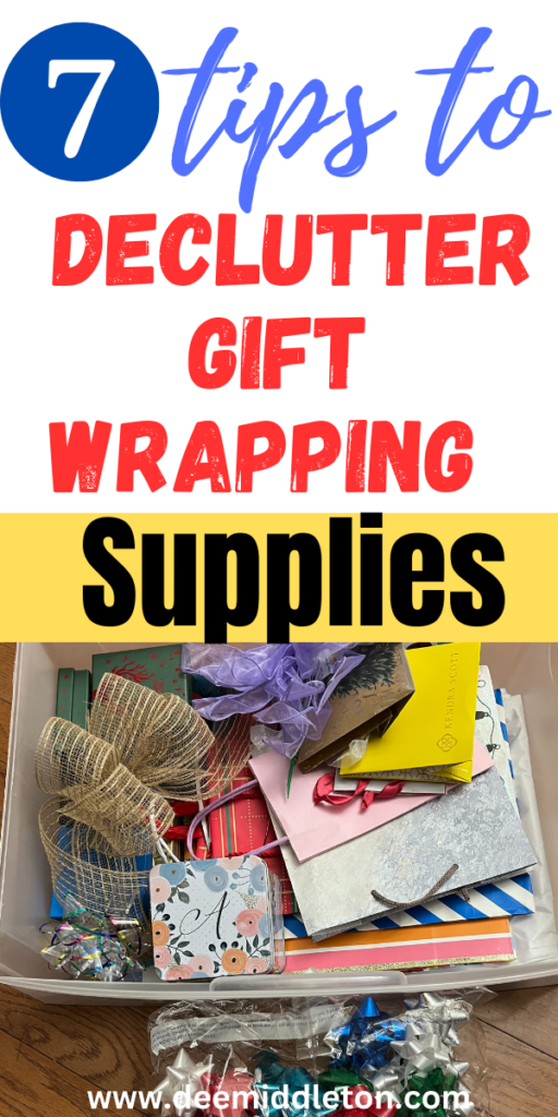 7 Tips to Declutter Gift Wrapping Supplies