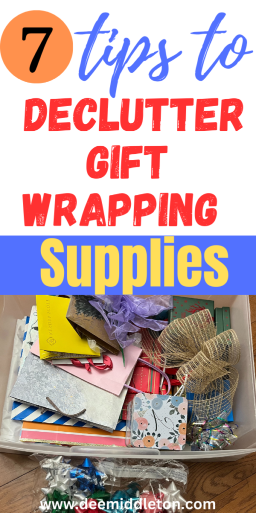 7 Tips to Declutter Gift Wrapping Supplies