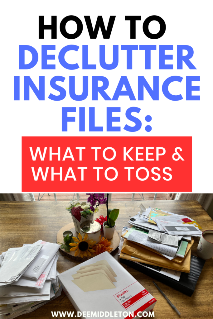 Decluttering insurance files 