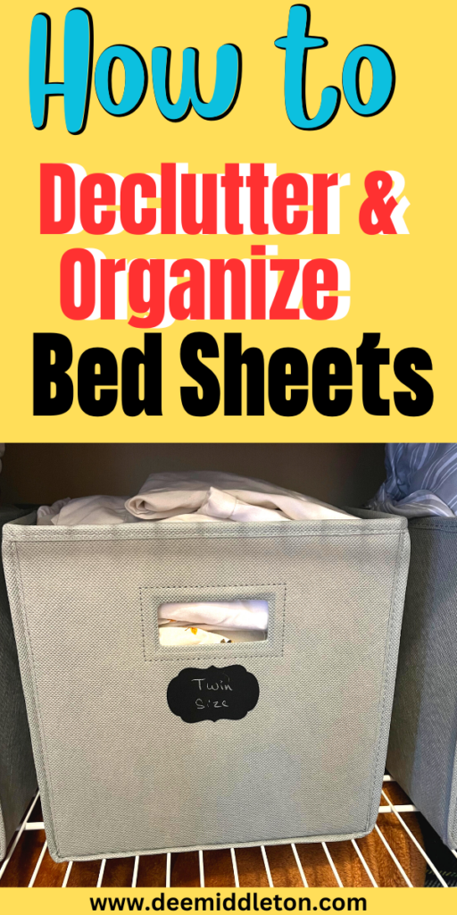 how to declutter and organize bed sheets