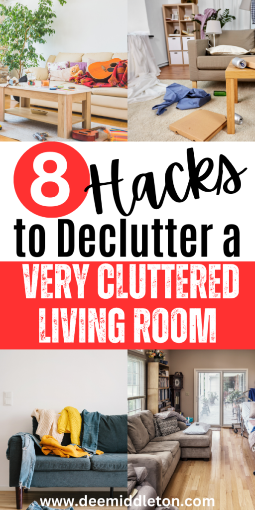 8 Hacks to Declutter a Very Cluttered Living Room- Declutter Small HouseDeclutter Decision TreeMinimalist Clean OutDeclutter In A Weekend30 Days To Declutter Your HouseTips On Decluttering HouseBedroom Declutter ListMinimalist Checklist Free PrintableDecluttering And Organizing Home