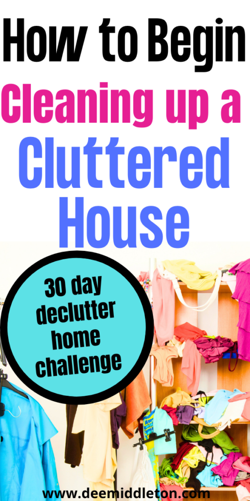 30 Day Decluttering Your Home Challenge - 30 days organization challenge, 1 month declutter challenge, declutter your home in 30 days, hoarder help, easy cleaning solutions, cluttered house