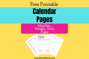 Free Printable Calendar Pages