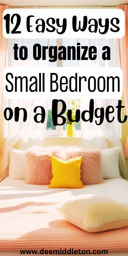 12 Easy Ways to Organize a Small Bedroom on a Budget - Small Room OrganizationOrganized ClosetGirl CaveClothes Closet OrganizationOrganization ClosetKids Closet OrganizationBedroom UpdatesDorm Room OrganizationCloset Organization Diy