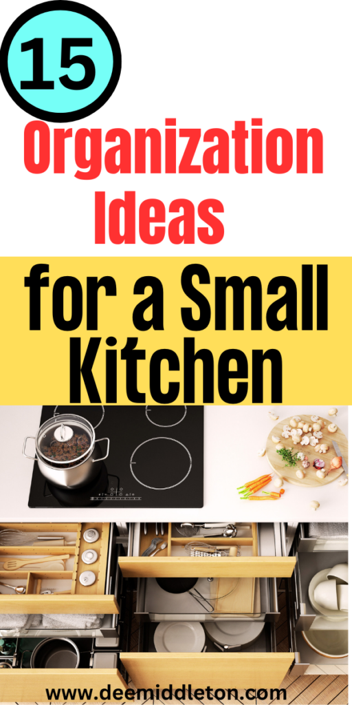 15 Organization Ideas for a Small Kitchen -Small Kitchen HacksApartment HacksSmall Apartment KitchenSmall Kitchen OrganizationSmall Kitchen StorageApartment OrganizationApartment Decor InspirationApartment KitchenFurniture Kitchen