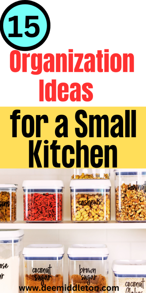 15 Organization Ideas for a Small Kitchen -Small Kitchen HacksApartment HacksSmall Apartment KitchenSmall Kitchen OrganizationSmall Kitchen StorageApartment OrganizationApartment Decor InspirationApartment KitchenFurniture Kitchen