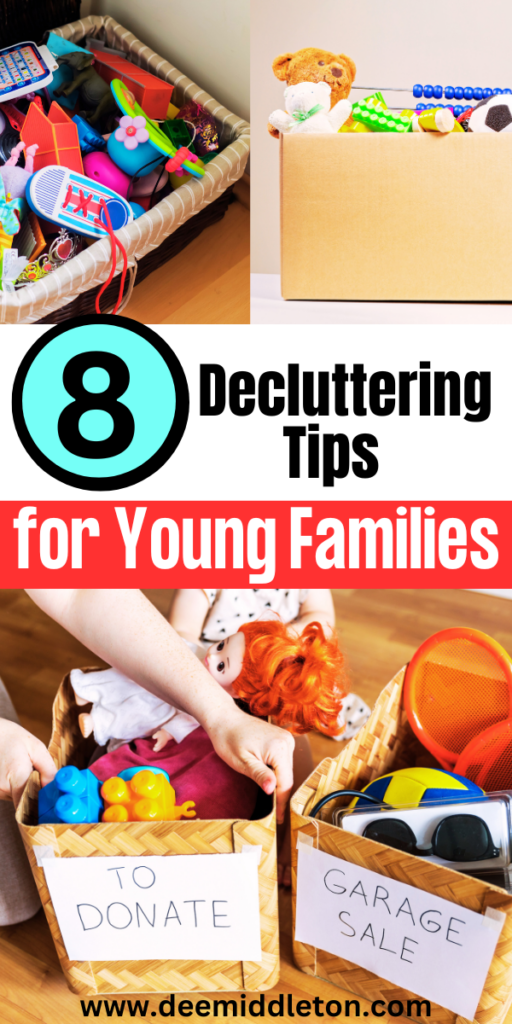 8 Decluttering Tips for Young Families- Declutter Help for kidsClean ClutterClutter ControlDeclutter ChallengeDecluttering IdeasDeclutter Your LifeOrganization EssentialsDecluttering TipsWin Win Situation