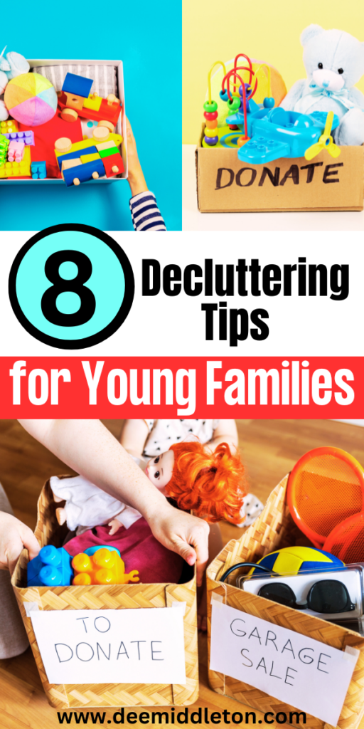 8 Decluttering Tips for Young Families- Declutter Help for kidsClean ClutterClutter ControlDeclutter ChallengeDecluttering IdeasDeclutter Your LifeOrganization EssentialsDecluttering TipsWin Win Situation