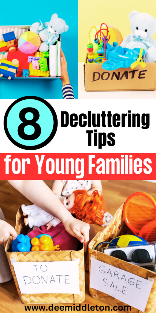 8 Decluttering Tips for Young Families- Declutter Help for kidsClean ClutterClutter ControlDeclutter ChallengeDecluttering IdeasDeclutter Your LifeOrganization EssentialsDecluttering TipsWin Win Situation
