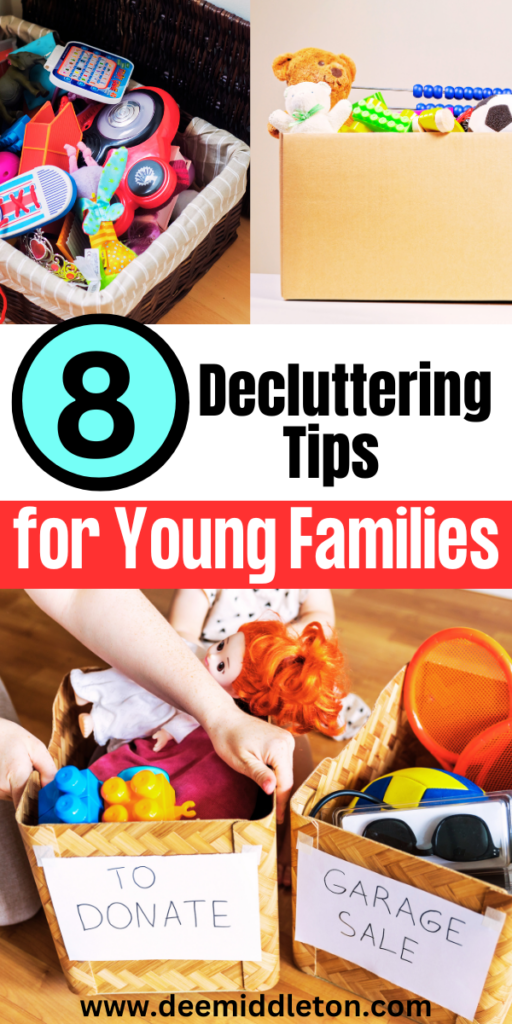 8 Decluttering Tips for Young Families- Declutter Help for kidsClean ClutterClutter ControlDeclutter ChallengeDecluttering IdeasDeclutter Your LifeOrganization EssentialsDecluttering TipsWin Win Situation