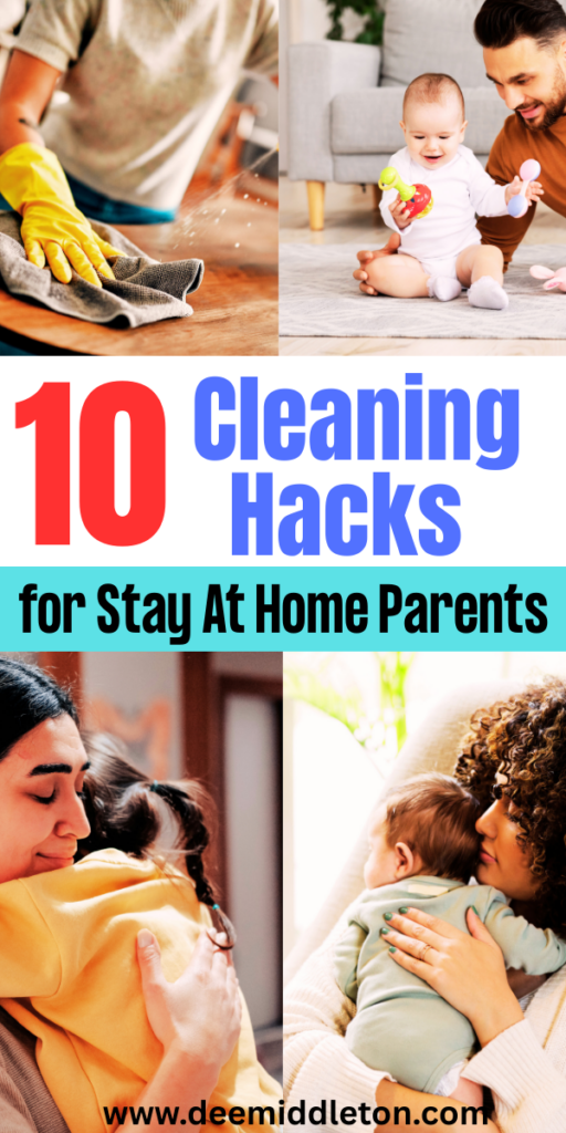 10 Cleaning Hacks for Stay At Home Parents - Schedule For Working MomStay at home dadRealistic Cleaning ScheduleMom Cleaning Schedulestay at home Mom Cleaning ScheduleEasy Cleaning ScheduleChore ScheduleDaily Cleaning ScheduleHomemaker ScheduleWorking Mom Schedule