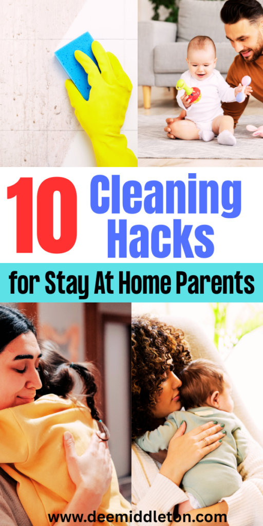 10 Cleaning Hacks for Stay At Home Parents - Schedule For Working MomStay at home dadRealistic Cleaning ScheduleMom Cleaning Schedulestay at home Mom Cleaning ScheduleEasy Cleaning ScheduleChore ScheduleDaily Cleaning ScheduleHomemaker ScheduleWorking Mom Schedule