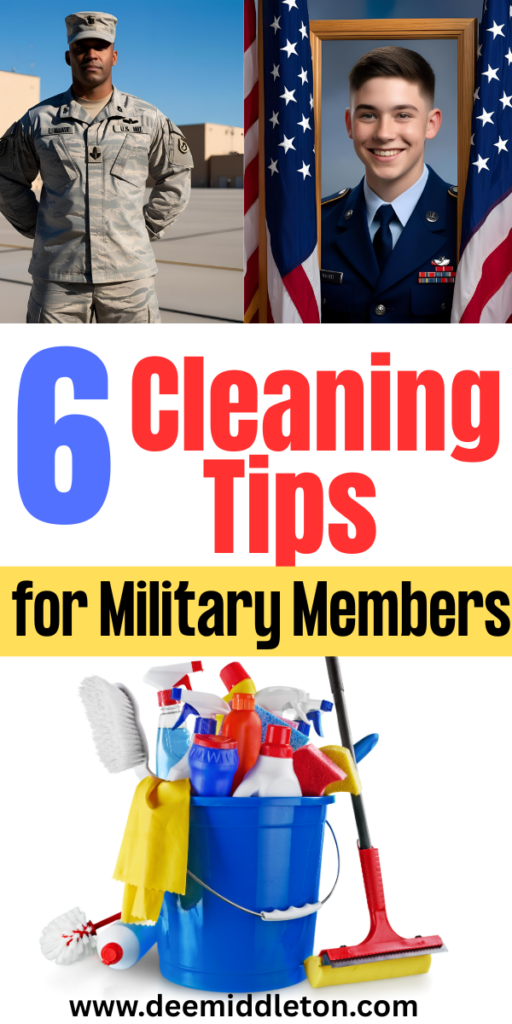6 Cleaning Tips for Military Members - Way To Clean Your RoomClean Room TipsClean Your Room FastClean Messy HouseWays To Clean Your RoomClean House MotivationEasy House Cleaning ScheduleHouse MotivationDeclutter Help