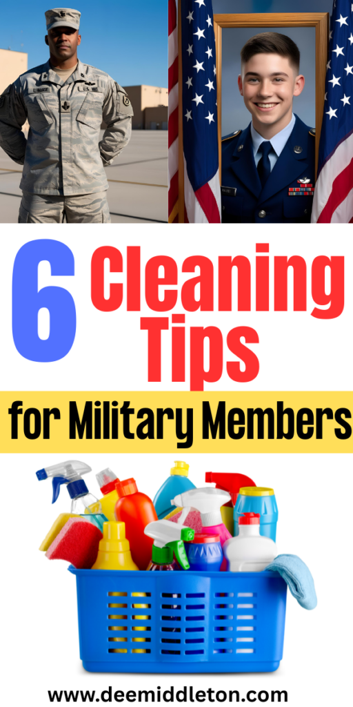 6 Cleaning Tips for Military Members - Way To Clean Your RoomClean Room TipsClean Your Room FastClean Messy HouseWays To Clean Your RoomClean House MotivationEasy House Cleaning ScheduleHouse MotivationDeclutter Help