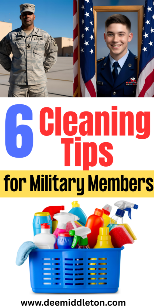 6 Cleaning Tips for Military Members - Way To Clean Your RoomClean Room TipsClean Your Room FastClean Messy HouseWays To Clean Your RoomClean House MotivationEasy House Cleaning ScheduleHouse MotivationDeclutter Help