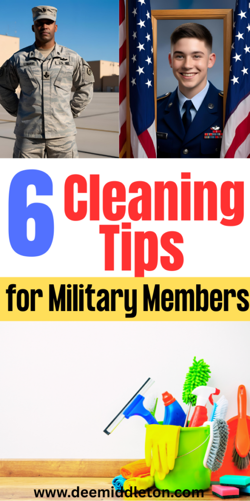 6 Cleaning Tips for Military Members - Way To Clean Your RoomClean Room TipsClean Your Room FastClean Messy HouseWays To Clean Your RoomClean House MotivationEasy House Cleaning ScheduleHouse MotivationDeclutter Help