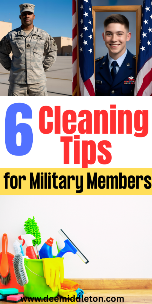 6 Cleaning Tips for Military Members - Way To Clean Your RoomClean Room TipsClean Your Room FastClean Messy HouseWays To Clean Your RoomClean House MotivationEasy House Cleaning ScheduleHouse MotivationDeclutter Help