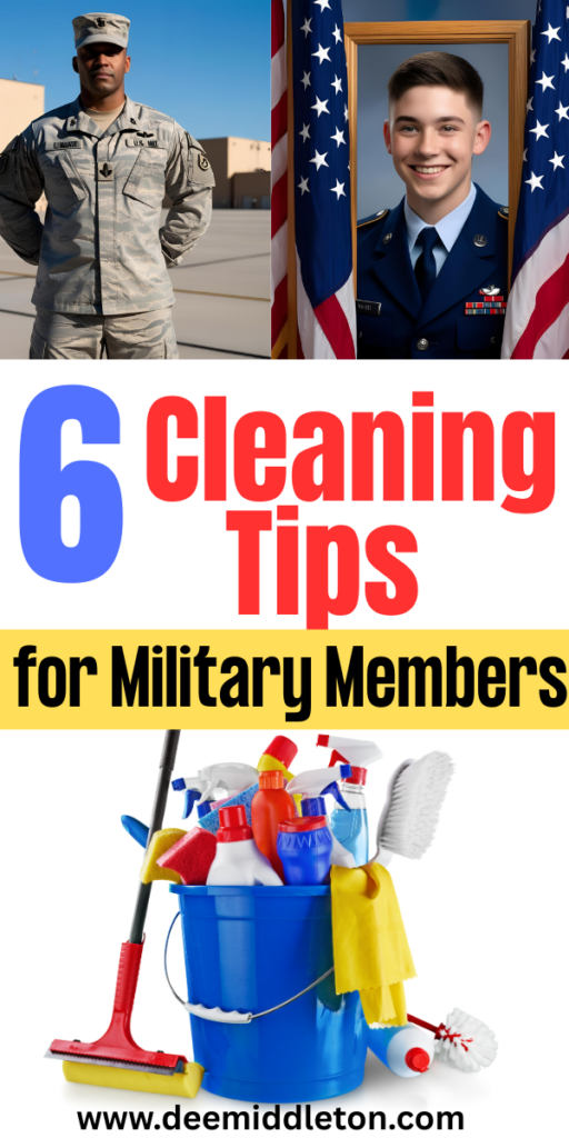 6 Cleaning Tips for Military Members - Way To Clean Your RoomClean Room TipsClean Your Room FastClean Messy HouseWays To Clean Your RoomClean House MotivationEasy House Cleaning ScheduleHouse MotivationDeclutter Help