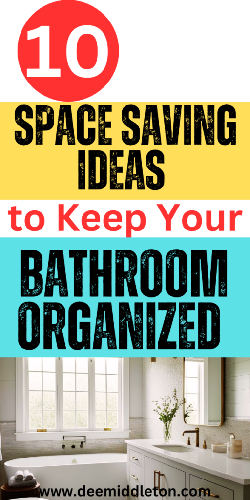 10 Space Saving Ideas to Keep Your Bathroom Organized - Getting Organized At HomeClutter ControlDeclutter HomeProfessional OrganizersDecluttering IdeasClutter OrganizationCleaning And OrganizationOrganize My LifeDecluttering Tips