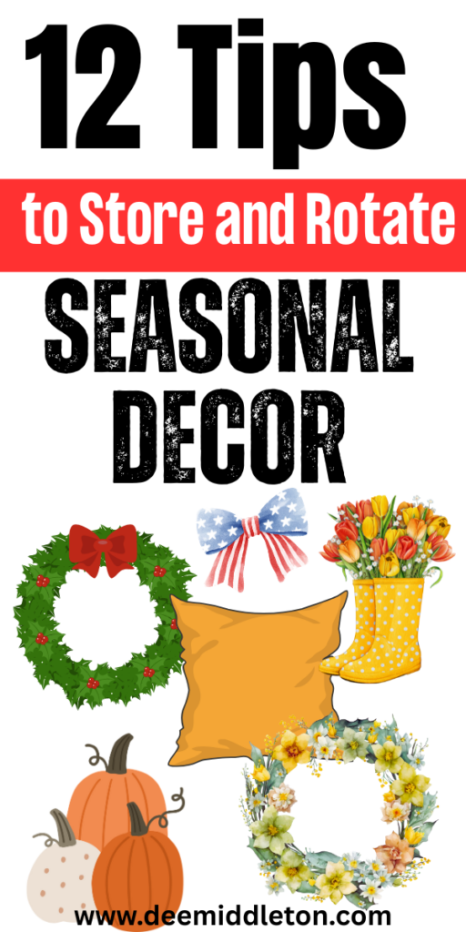 12 Tips to Store and Rotate Seasonal Decor - Holiday OrganizationMessy KidsChristmas OrganizationProject OrganizationHoliday StorageChristmas StorageNoel ChristmasCleaning OrganizingOrganization HacksArtificial Flower OrganizationSilk Flower Storage Ideas Craft RoomsOrganizing Artificial FlowersStorage For Floral Stems Craft RoomsOrganizing Floral Stemsdecor StorageWreath StorageSupplies Storage