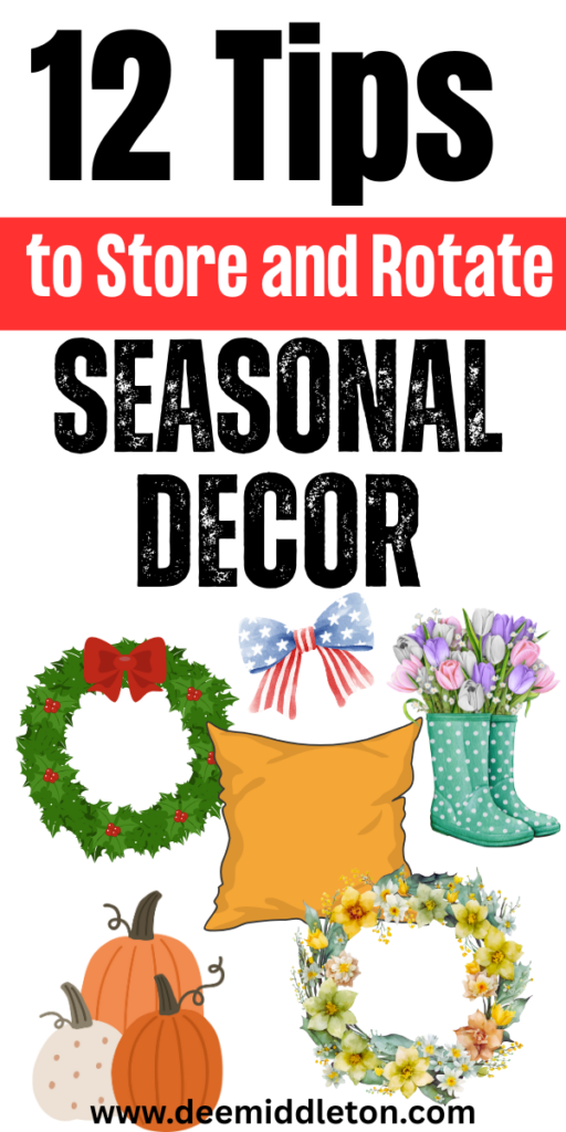 12 Tips to Store and Rotate Seasonal Decor - Holiday OrganizationMessy KidsChristmas OrganizationProject OrganizationHoliday StorageChristmas StorageNoel ChristmasCleaning OrganizingOrganization HacksArtificial Flower OrganizationSilk Flower Storage Ideas Craft RoomsOrganizing Artificial FlowersStorage For Floral Stems Craft RoomsOrganizing Floral Stemsdecor StorageWreath StorageSupplies Storage