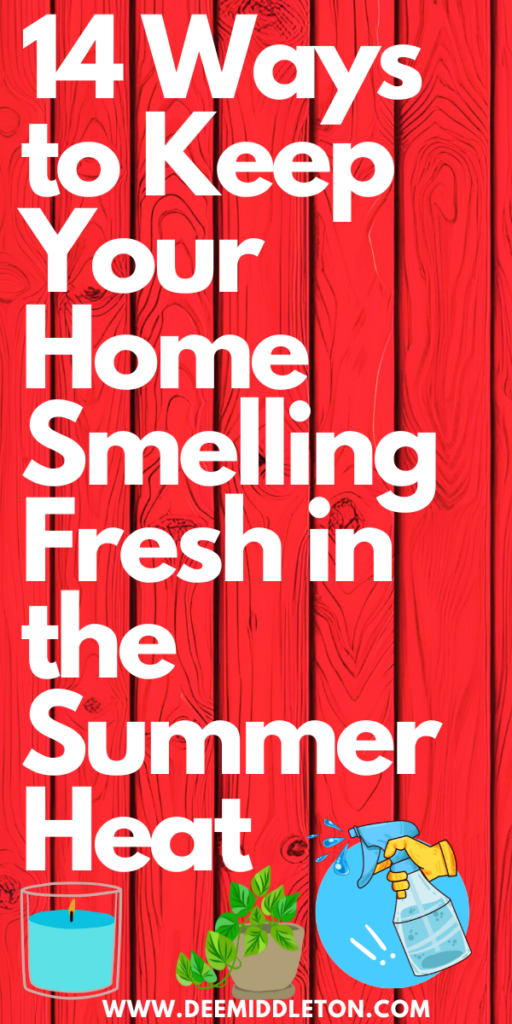 14 Ways to Keep Your Home Smelling Fresh in the Summer Heat - Clean House SmellDiy ScentDiy Air FreshenerHouse Smell GoodBathroom SmellsRoom SmellsHouse SmellHousehold Cleaning TipsHome Scents